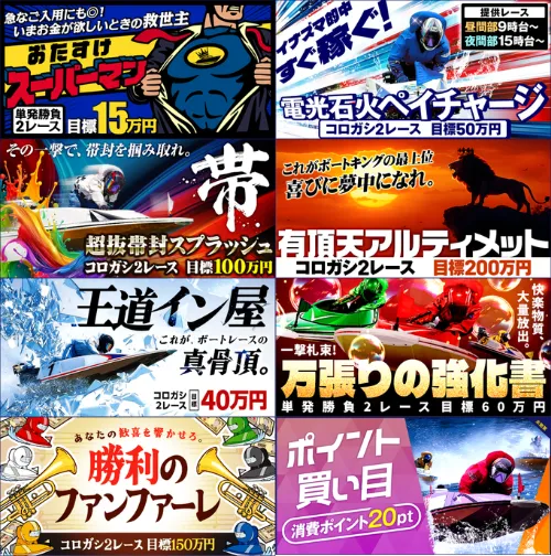 ボートキングの有料プラン一覧