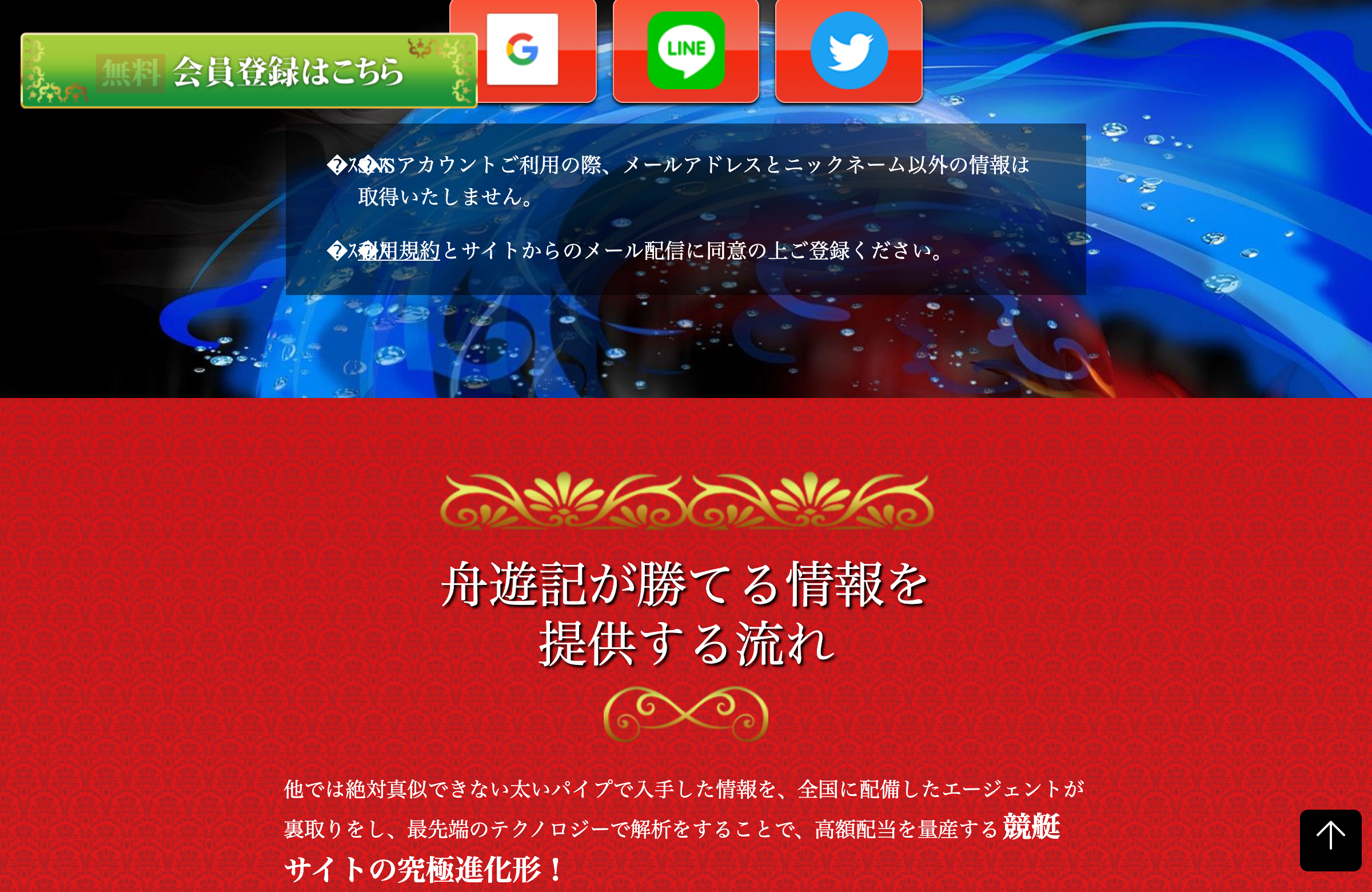 舟遊記の無料会員登録とSNS連携の案内