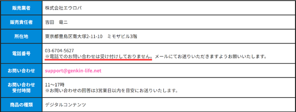スピナビの特定商取引法に基づく表記